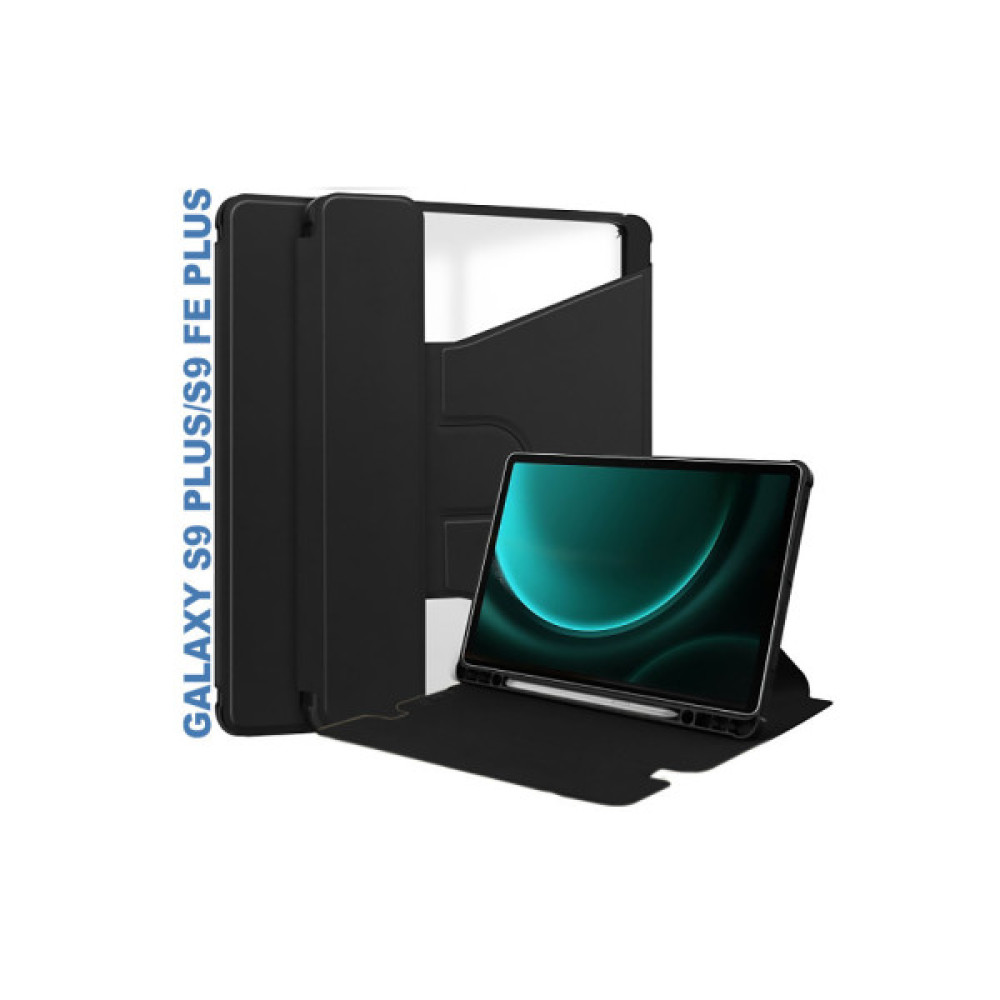 Чохол до планшета BeCover 360° Rotatable Samsung Tab S9 Plus (SM-X810/SM-X816)/S9 FE Plus (SM-X610/SM-X616) 12.4" Black (710398) Чохол до планшета BeCover 360° Rotatable Samsung Tab S9 Plus (SM-X810/SM-X816)/S9 FE Plus (SM-X610/SM-X616) 12.4" Black (710398)