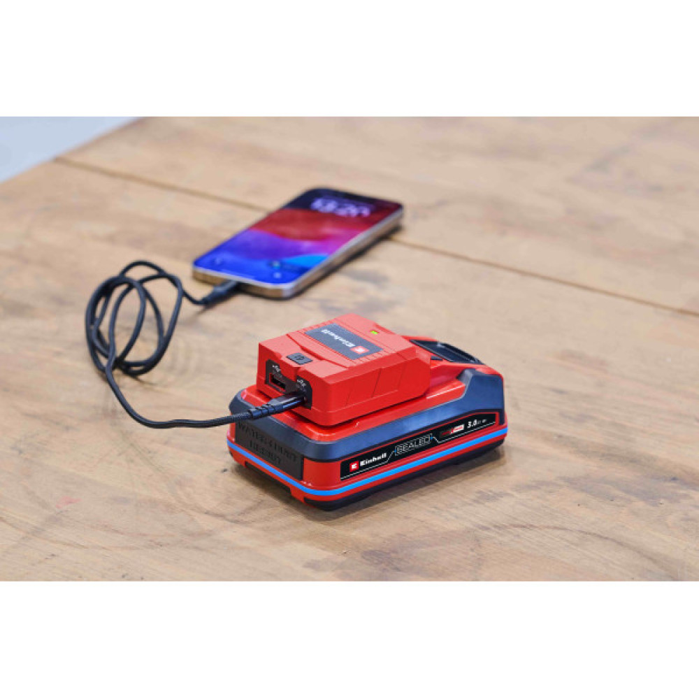 Зарядний пристрій USB акумуляторний Einhell TC-CP 18 Li USB A/C - Solo PXC 18В Type-A/Type-C 2 A 0.06кг без АКБ та ЗП