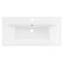 Раковина, умивальник ARDESTO Sati, штучний камінь, прямокут., з отвором для змішувача, з отвором для переливу, 895x450x158мм, накладний, білий