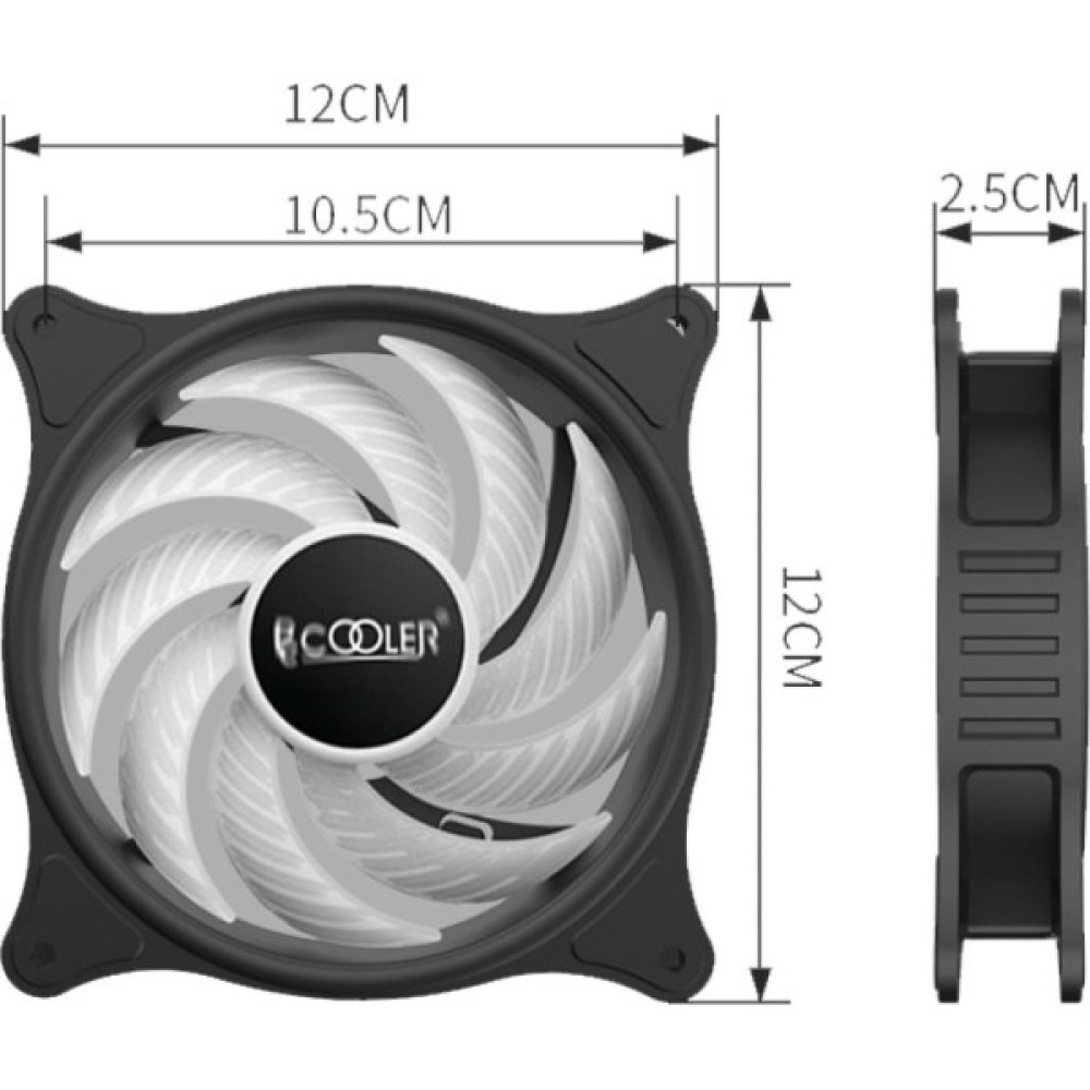 Кулер до корпусу PcCooler FX-120-3