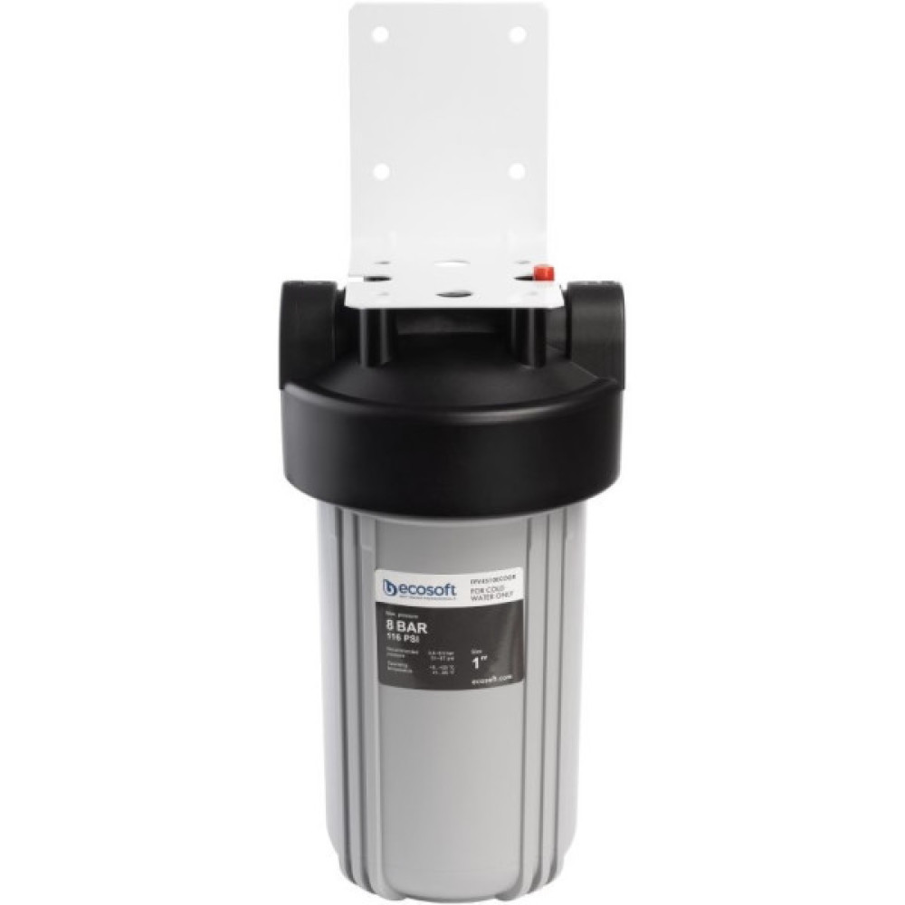 Фільтр магістральний Ecosoft ВВ10, підключення 1", 2 ущільнювальні кільця, без картриджа