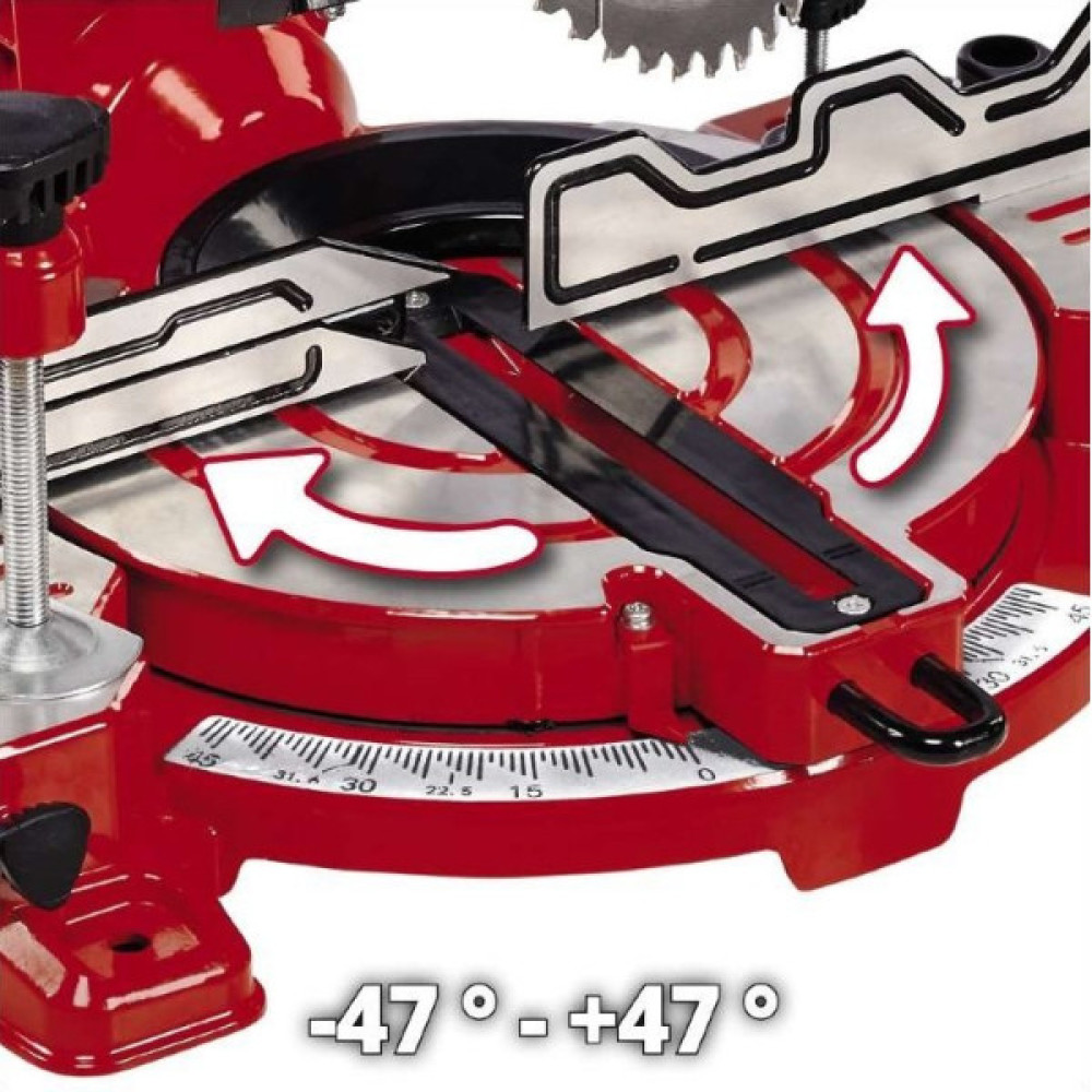 Пила торцювальна Einhell TC-MS 216 1400Вт диск 216мм довжина різу 120мм 7.1кг