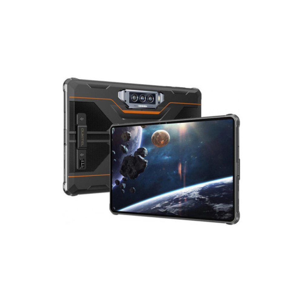 Планшет OUKITEL RT8 11" 6/256GB NFC LTE Dual Sim Black-Orange with hand з ручкою (6931940756396)