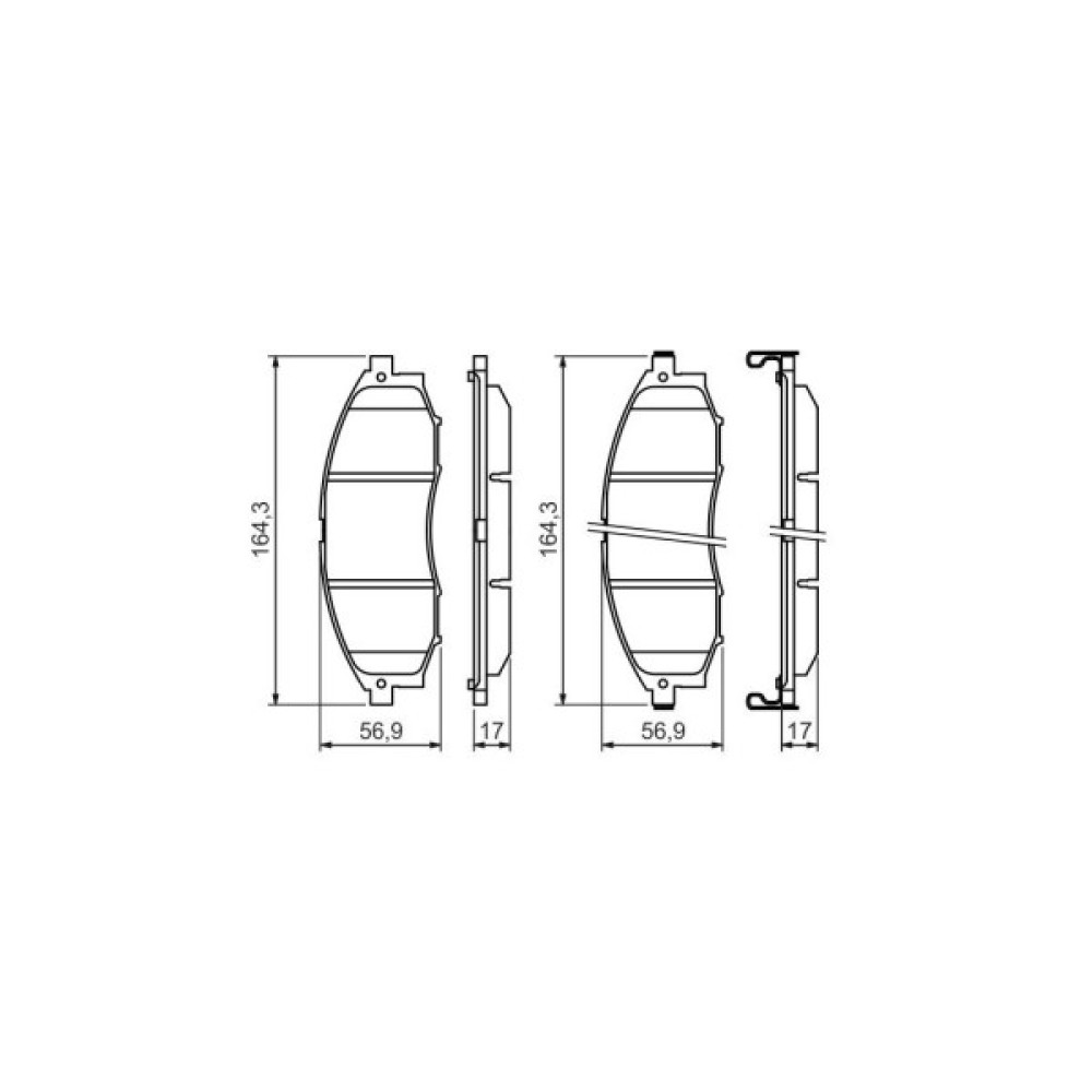 Гальмівні колодки Bosch 0 986 494 152 Гальмівні колодки Bosch 0 986 494 152