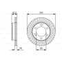 Гальмівний диск Bosch 0 986 479 D33 Гальмівний диск Bosch 0 986 479 D33