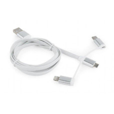 Дата кабель USB 2.0 AM to Lightning + Micro 5P + USB-C 1.0m Cablexpert (CC-USB2-AMLM32-1M-W)