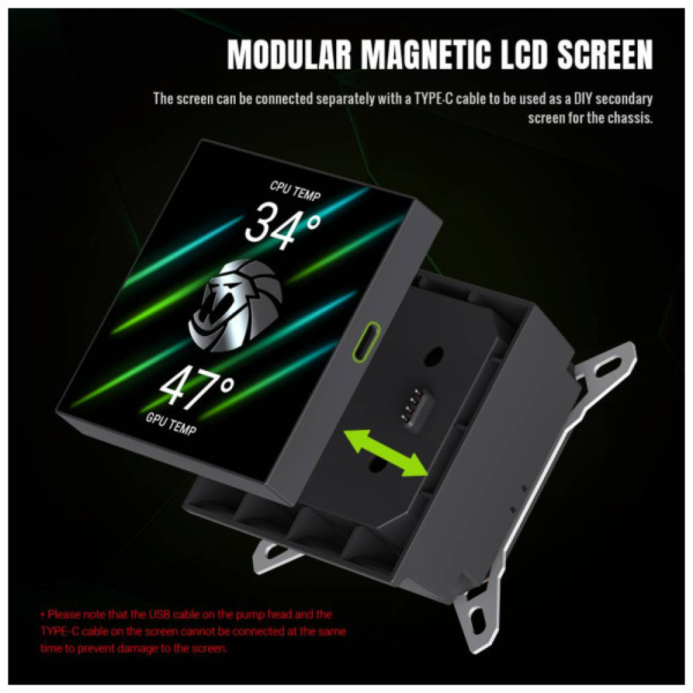 Система рідинного охолодження Gamemax GLACIER 360 LCD BK