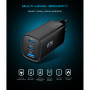 Зарядний пристрій Armorstandart 2xUSB-C + 1xUSB 67W GaN black (ARM88384)