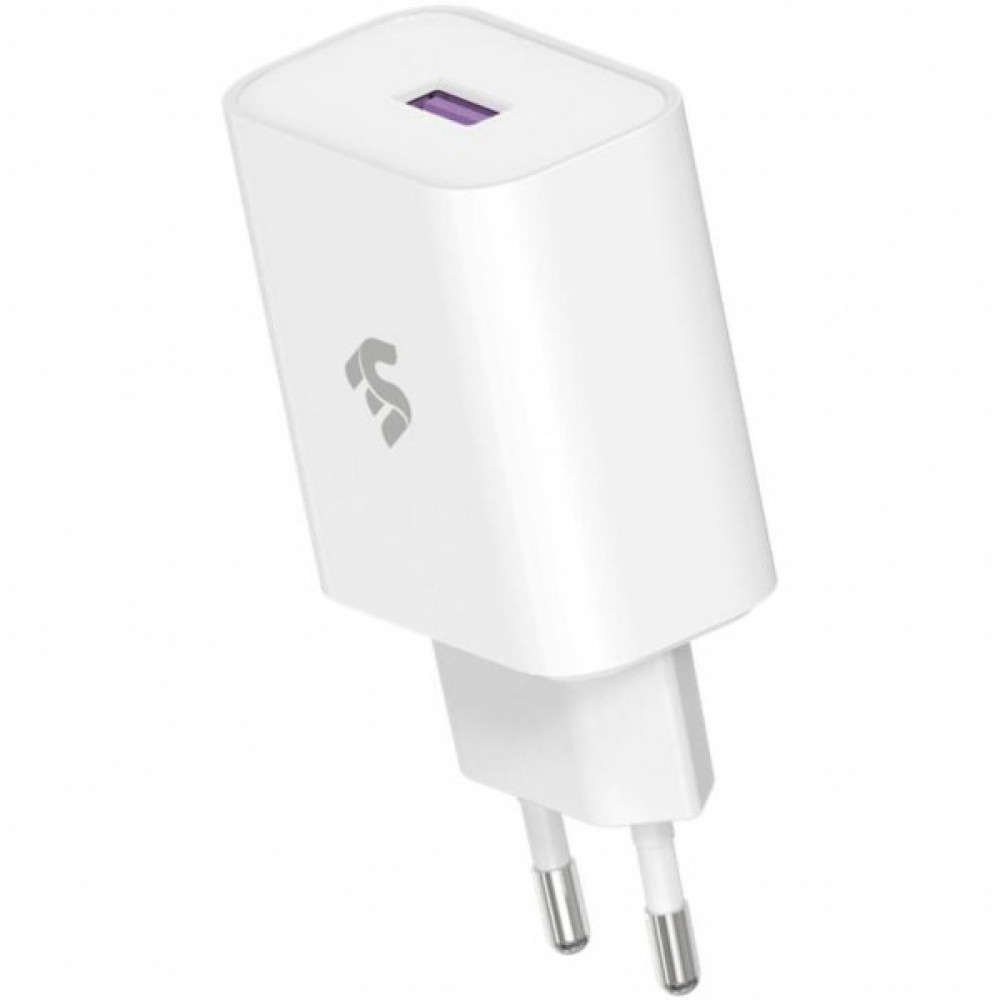 Зарядний пристрій 2E USB Wall Charger QC3.0 DC5V/3A, Max 18W, white (2E-WC1USB18W-W)