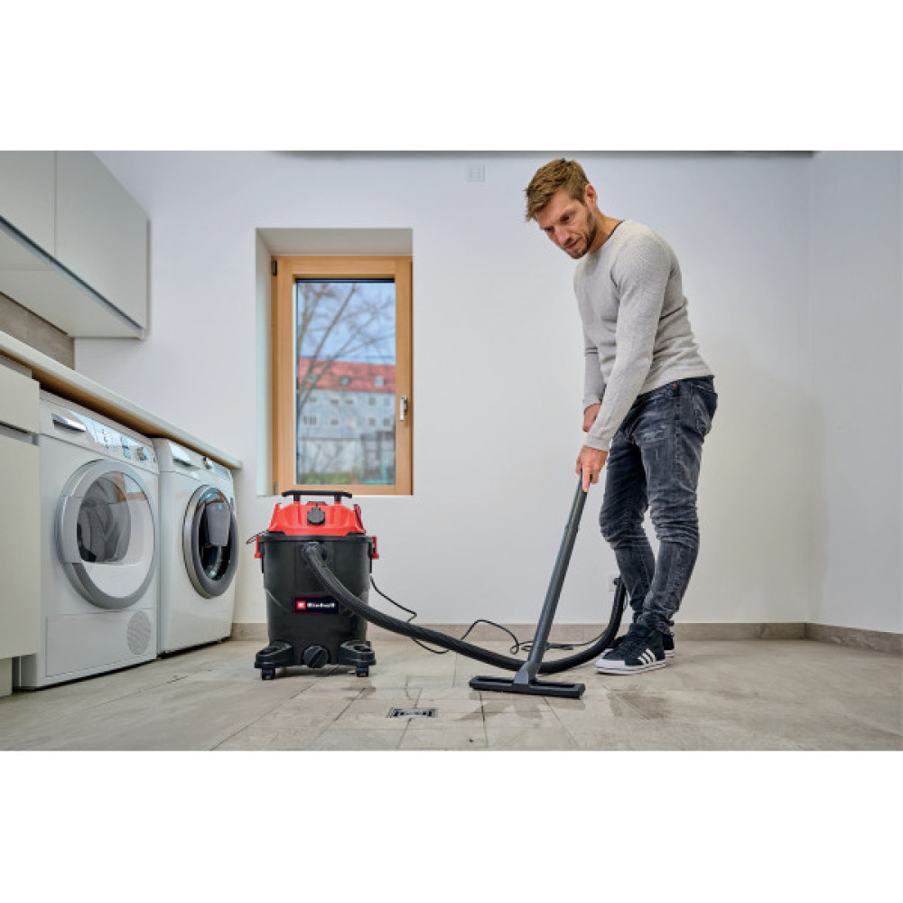 Пилосос професійний Einhell 1930А 1500Вт пластик 30л 190мбар шланг 2.5м кабель 3м розетка 2кВт 4.7кг