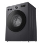 Пральна машина LG фронтальна, 7кг, 1200, A, 44см, дисплей, пара, інвертор, чорний