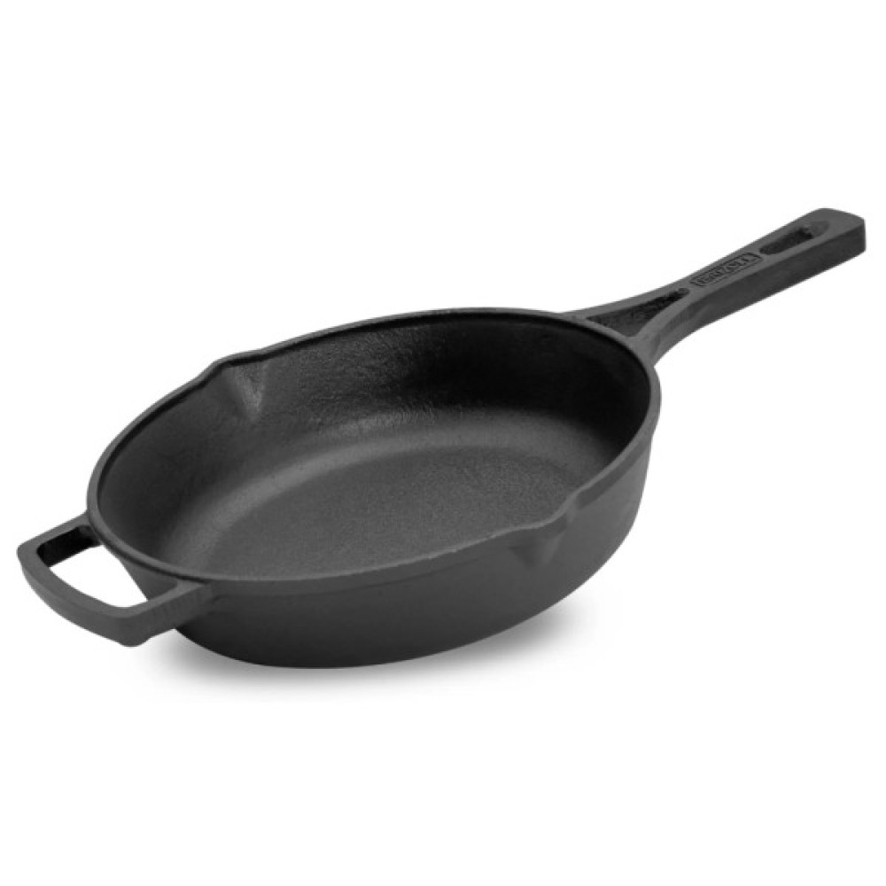 Сковорода Brizoll Monolith чавунна з литою ручкою та скляною кришкою 240х60 мм (M2460P-6)