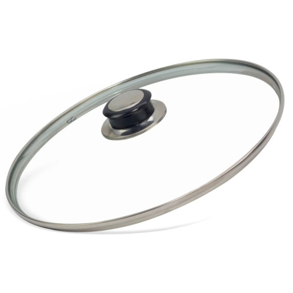 Сковорода Brizoll Monolith чавунна з литою ручкою та скляною кришкою 240х60 мм (M2460P-6)