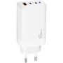 Зарядний пристрій XoKo 2xUSB-C PD65W + 1xUSB QC3.0 GaN white (XK-QC-630)
