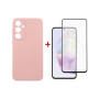 Чохол до мобільного телефона Dengos Samsung Galaxy A35 5G + Glass Pink (DG-KM-91) Чохол до мобільного телефона Dengos Samsung Galaxy A35 5G + Glass Pink (DG-KM-91)