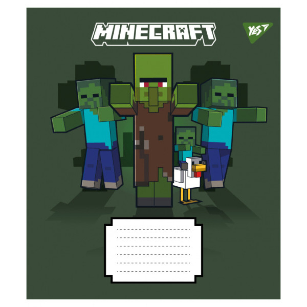 Зошит Yes Minecraft Signs А5 24 аркушів клітинка (767561)