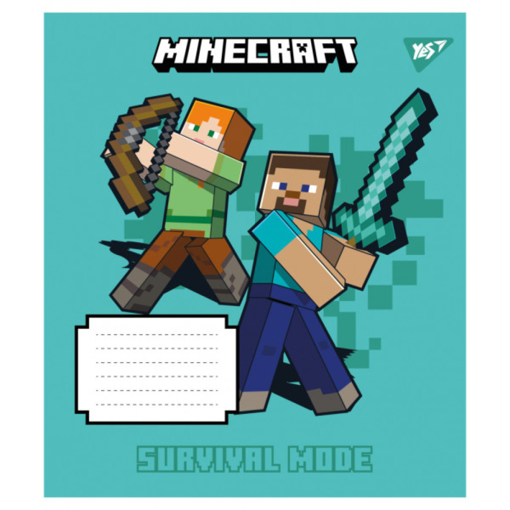 Зошит Yes Minecraft Signs А5 24 аркушів клітинка (767561)