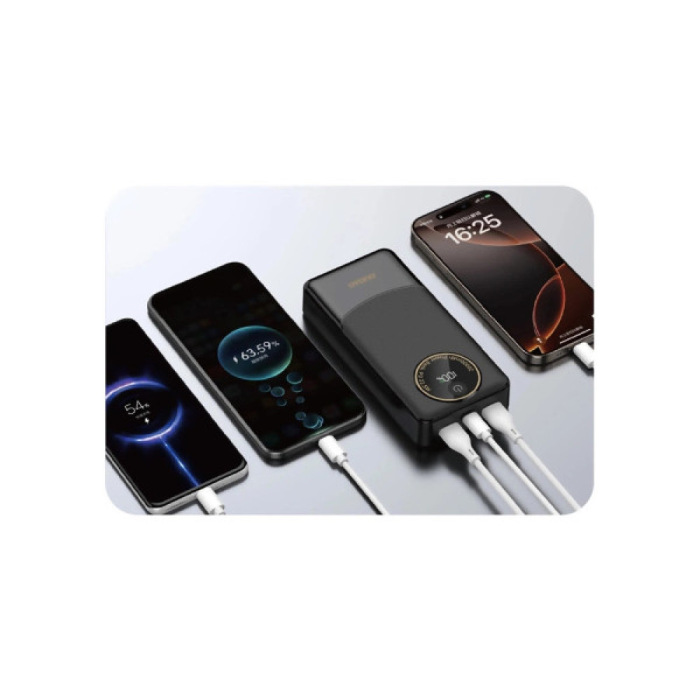 Батарея універсальна Dudao K12Pro 20000mAh PD/22.5W, USB-A, USB-C, Black (6976625333899)