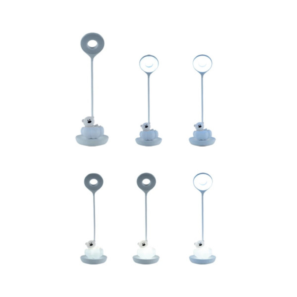 Настільна лампа Kite Cloudy Bear LED з акумулятором, біла (K24-493-2-1)