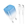 Зарядний пристрій HOCO C101A USB-C PD20W + cable USB-C to USB-C Ice Blue (6931474769398) Зарядний пристрій HOCO C101A USB-C PD20W + cable USB-C to USB-C Ice Blue (6931474769398)
