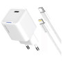 Зарядний пристрій ColorWay C101D GaN Mini 20W PD PPS USB-C + cable USB-C to Lightning white (CW-CHS059PDL-WT) Зарядний пристрій ColorWay C101D GaN Mini 20W PD PPS USB-C + cable USB-C to Lightning white (CW-CHS059PDL-WT)