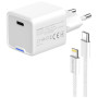 Зарядний пристрій ColorWay C101D GaN Mini 20W PD PPS USB-C + cable USB-C to Lightning white (CW-CHS059PDL-WT) Зарядний пристрій ColorWay C101D GaN Mini 20W PD PPS USB-C + cable USB-C to Lightning white (CW-CHS059PDL-WT)