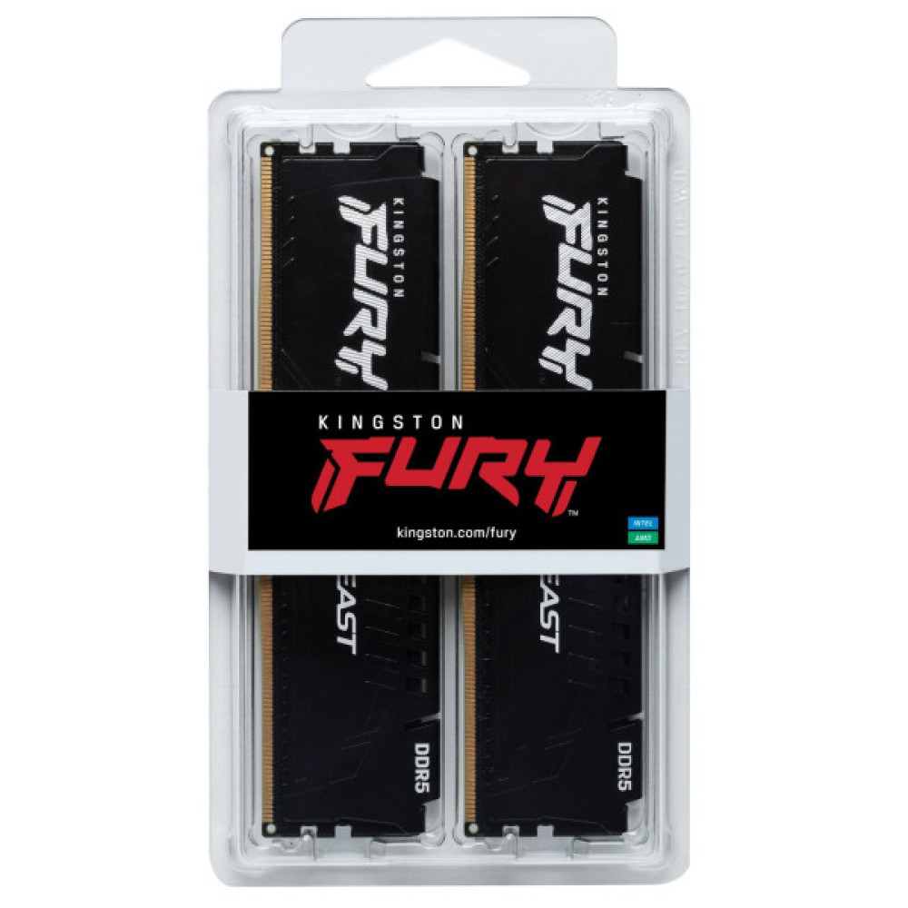 Пам'ять ПК Kingston DDR5 16GB KIT (8GBx2) 6000 FURY Beast Black EXPO