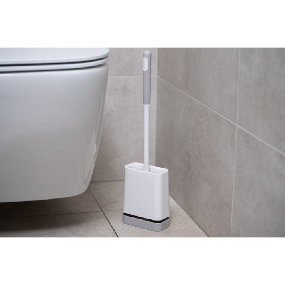 Набір щітка для унітазу з підставкою ARDESTO 11.5х5.6х43см, пластик, білий
