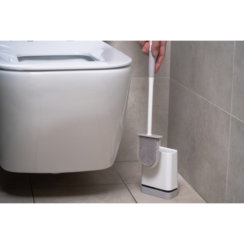 Набір щітка для унітазу з підставкою ARDESTO 11.5х5.6х43см, пластик, білий