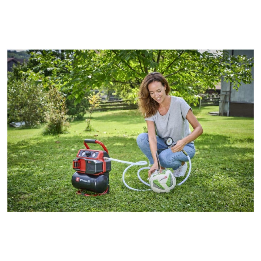 Компресор Einhell TE-AC 18/75 Li OF - Solo, 18В PXC, 8бар, 75л/хв, 5л, (без АКБ та ЗП) (4020410)