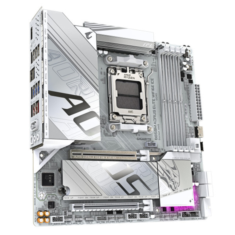 Материнська плата GIGABYTE B850M AORUS ELITE WF6E ICE sAM5 B850 4xDDR5 M.2 Wi-Fi BT mATX