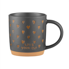 Чашка Ardesto Alda, 365мл, кераміка, сірий (AR3496)