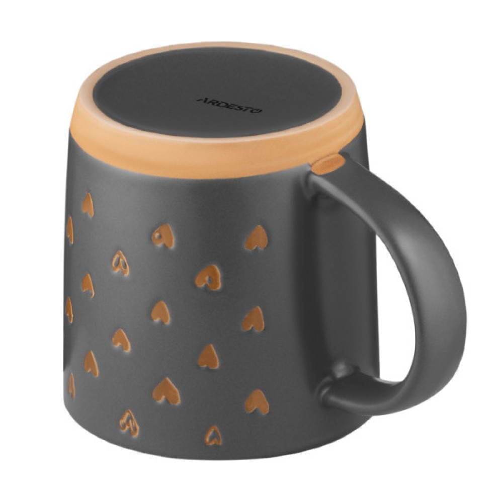 Чашка Ardesto Alda, 365мл, кераміка, сірий (AR3496)