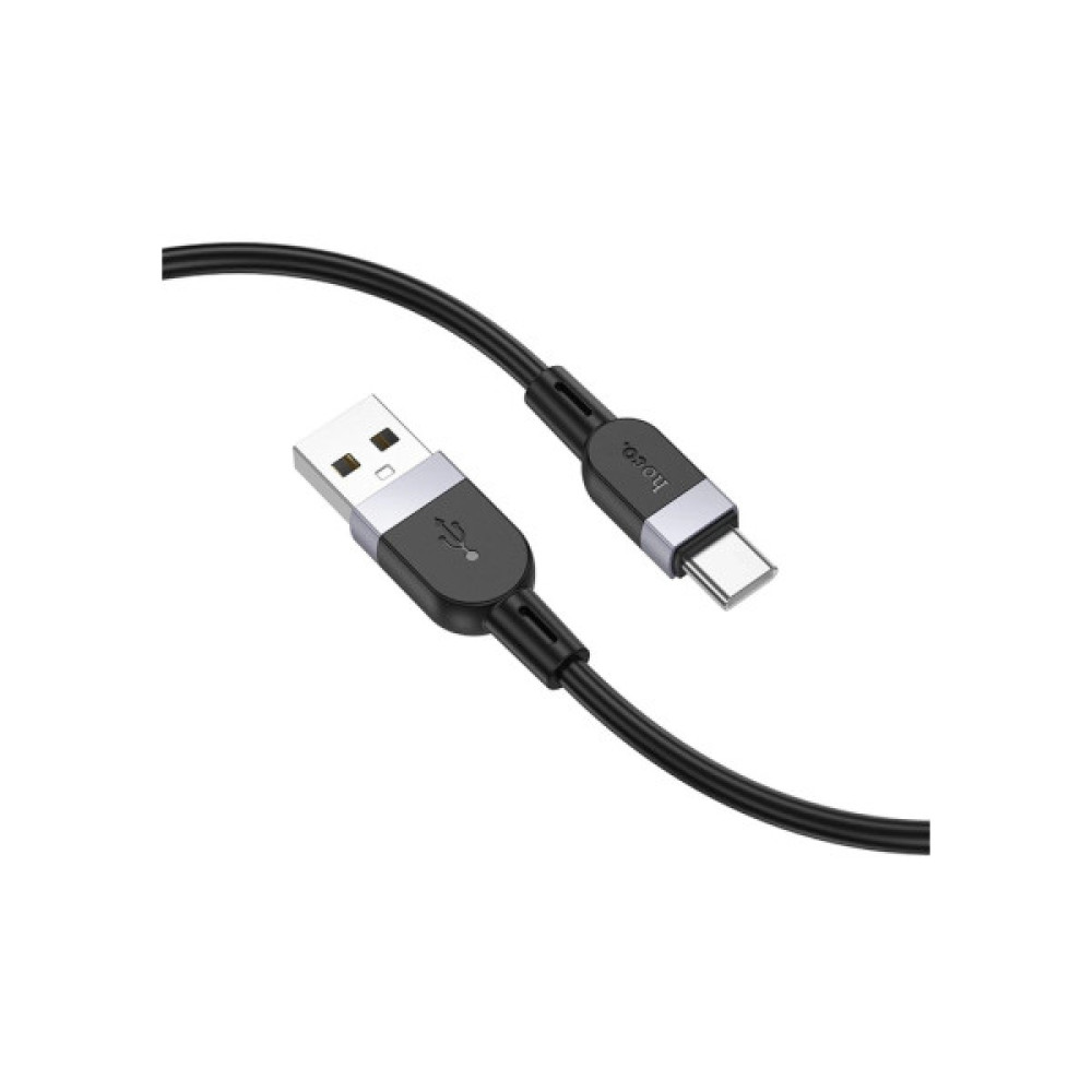 Дата кабель USB 2.0 AM to USB-C 1.0m silicone X109 Energy black HOCO (6942007636247)