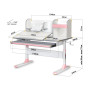 Парта Mealux Vancouver Multicolor Pink з полицею (BD-620 W/G MC+PN с полкой) Парта Mealux Vancouver Multicolor Pink з полицею (BD-620 W/G MC+PN с полкой)