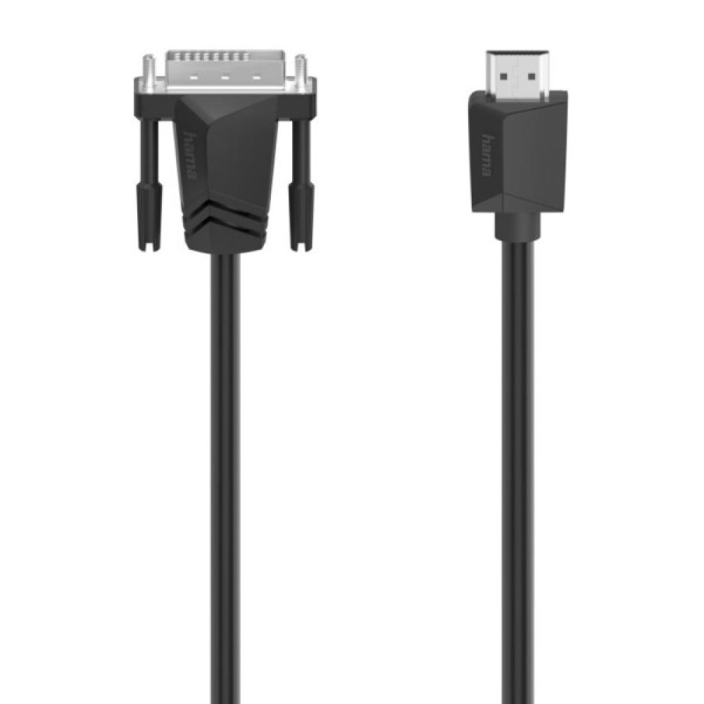 Кабель мультимедійний DVI M to HDMI M 1.5m 4K black Hama (00200715)