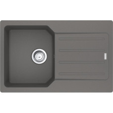 Мийка кухонна Franke City, фраграніт, прямокутник, з крилом, 780х500х190мм, чаша - 1, врізна, оборотна, UCG 611-78, сірий камінь