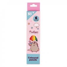 Олівці кольорові Yes 6 кольорів Pusheen рожево-бірюзовий (290725)