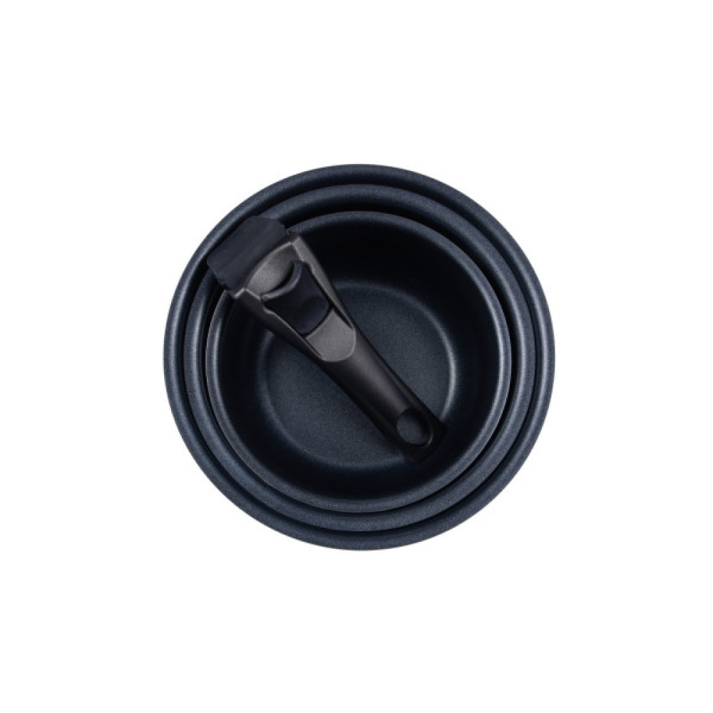 Ківш Bergner Click & cook, набір зі знімною ручкою 16/18/20 см, 4 предмети (BG-31608-RD)