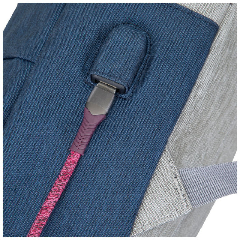 Рюкзак для ноутбука RivaCase 15.6" 7562 Anti-theft, water-repellent, Grey / Dark Blue (7562Grey/DarkBlue)