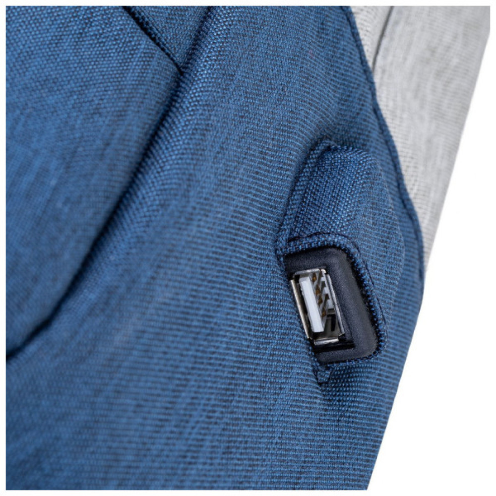 Рюкзак для ноутбука RivaCase 15.6" 7562 Anti-theft, water-repellent, Grey / Dark Blue (7562Grey/DarkBlue)