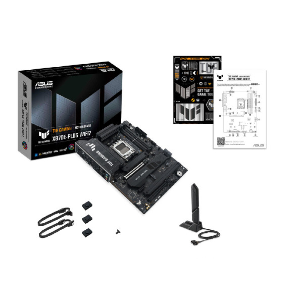Материнcька плата ASUS TUF GAMING X870E-PLUS WIFI7 sAM5 X870E 4xDDR5 M.2 HDMI WiFi BT ATX
