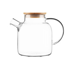 Заварник Ardesto Gemini боросилікатне скло бамбук прозорий 1500мл (AR3015GBM)