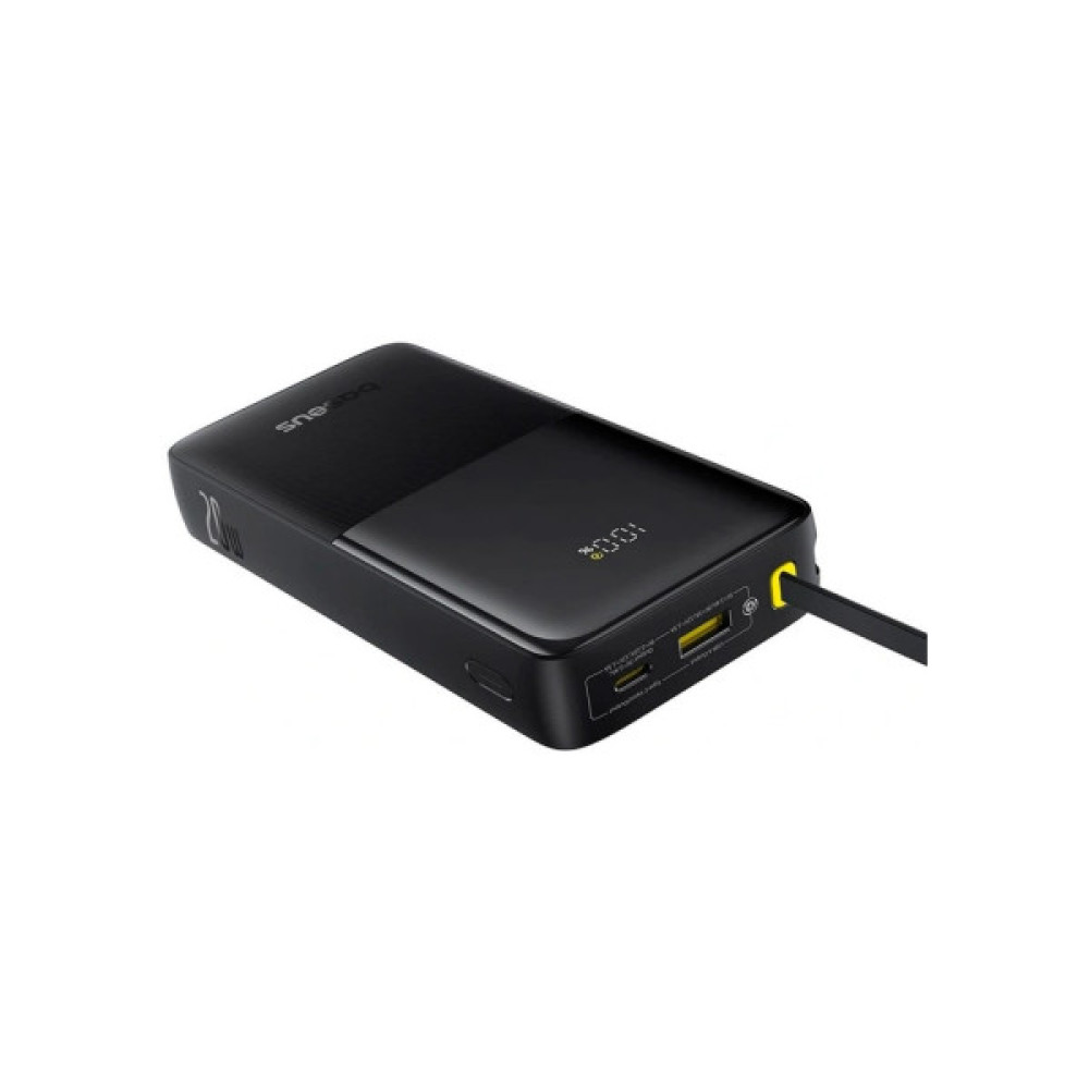 Батарея універсальна Baseus Bipow 2 Digital Display 20000mAh 20W with Built-in USB-C Cable Black (P10077101113-01)