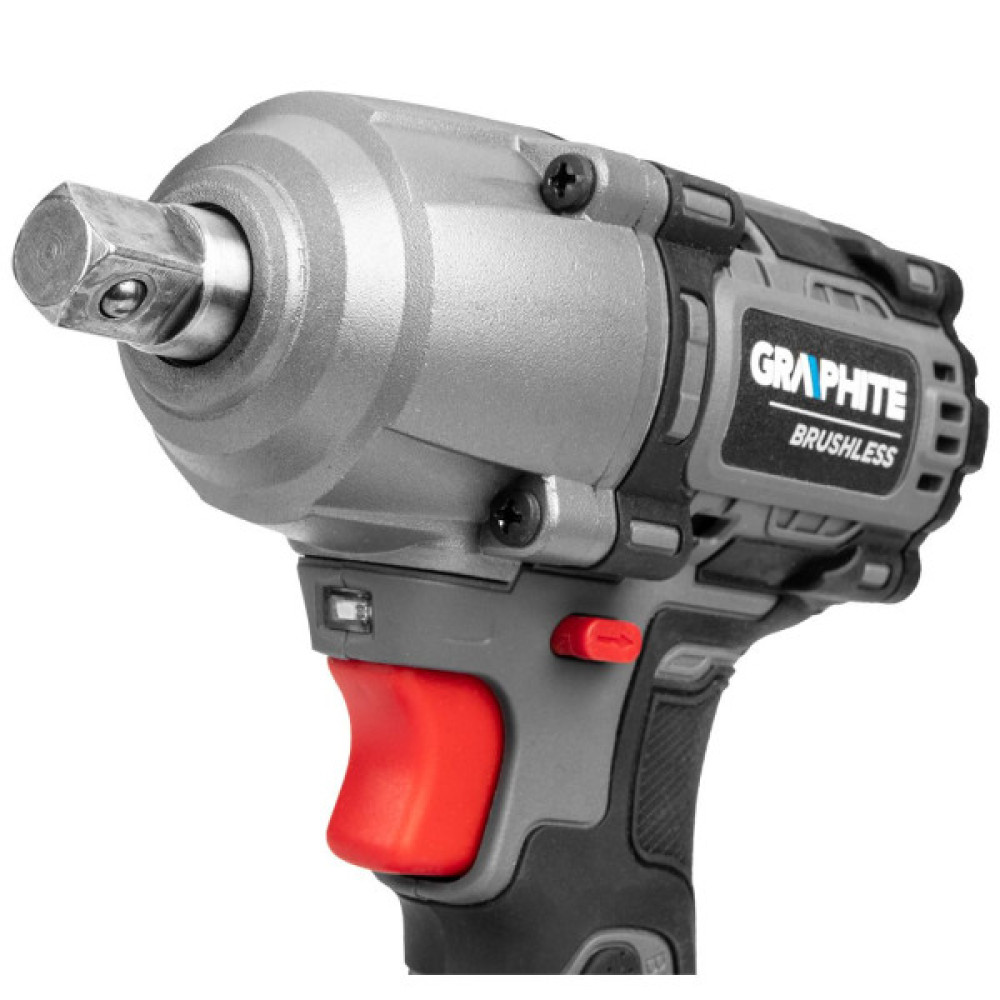 Гайковерт ударний GRAPHITE Energy+ 18В 450Нм 2600об/хв 1/2" 3 швидкості 1.24кг без АКБ та ЗП