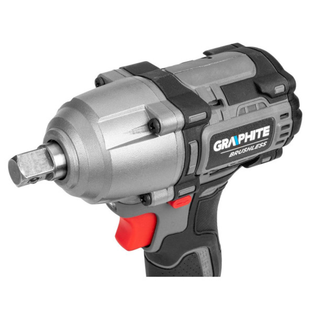 Гайковерт ударний GRAPHITE Energy+ 18В 450Нм 2600об/хв 1/2" 3 швидкості 1.24кг без АКБ та ЗП