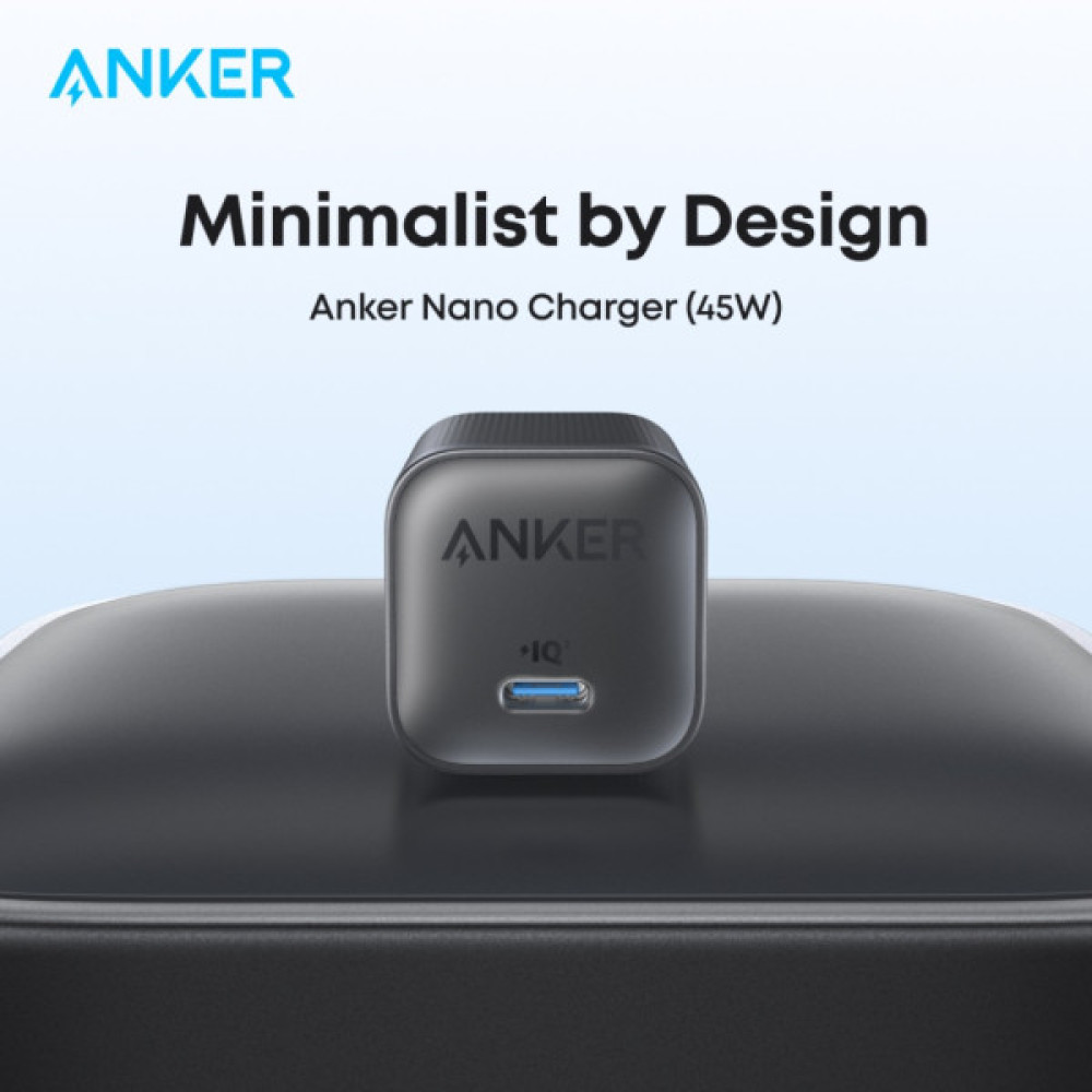 Зарядний пристрій Anker USB-C 45W Nano Charger black (A2692L11)