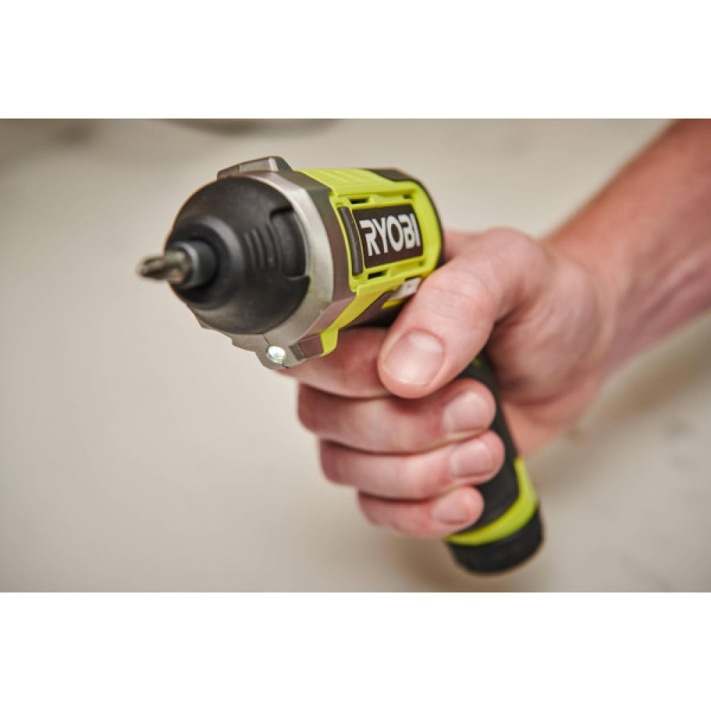 Викрутка акумуляторна Ryobi USB Lithium RSD4-120TA2 4В 1х2А·год 5Нм 200об·хв 2 насадки 10 біт 0.31кг кейс