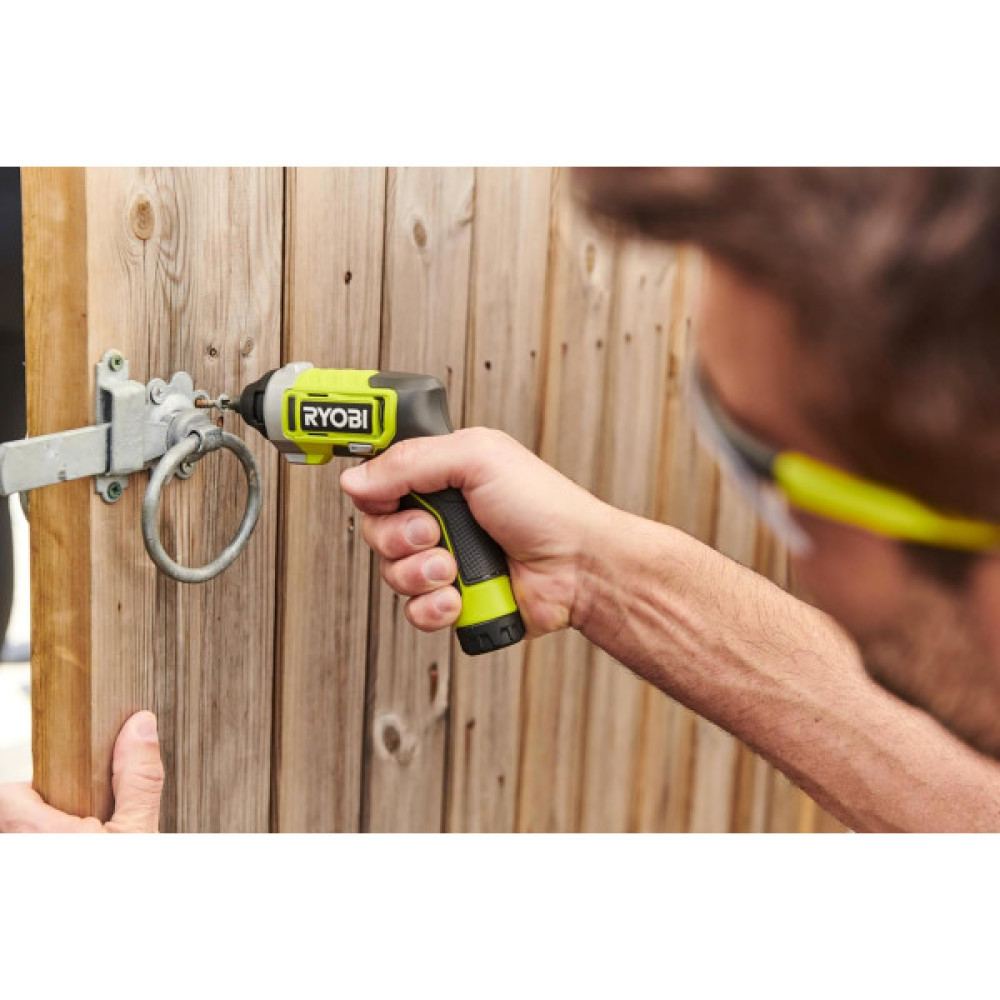 Викрутка акумуляторна Ryobi USB Lithium RSD4-120TA2 4В 1х2А·год 5Нм 200об·хв 2 насадки 10 біт 0.31кг кейс