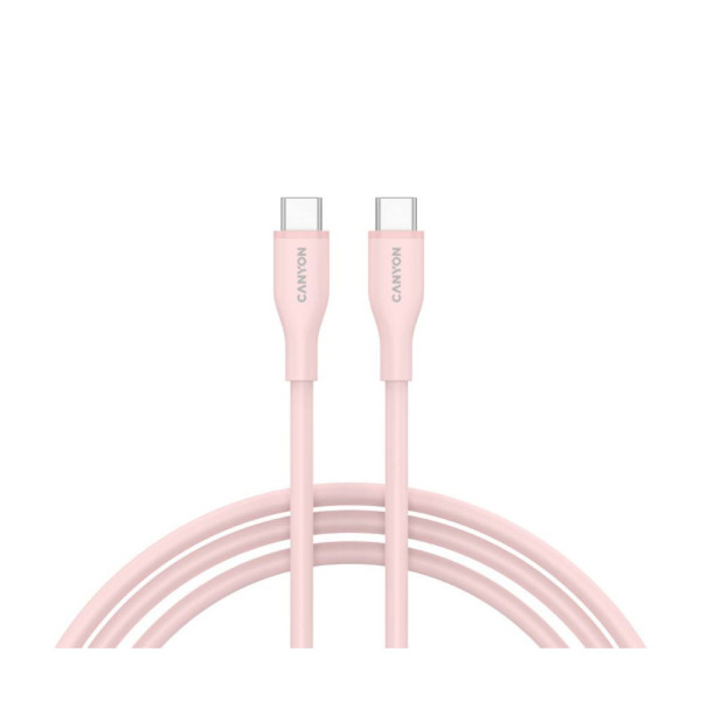 Дата кабель USB-C to USB-C 1.0m CC60SC10 60W Silicon Pink Sand Canyon (CNS-CC60SC10PS)
